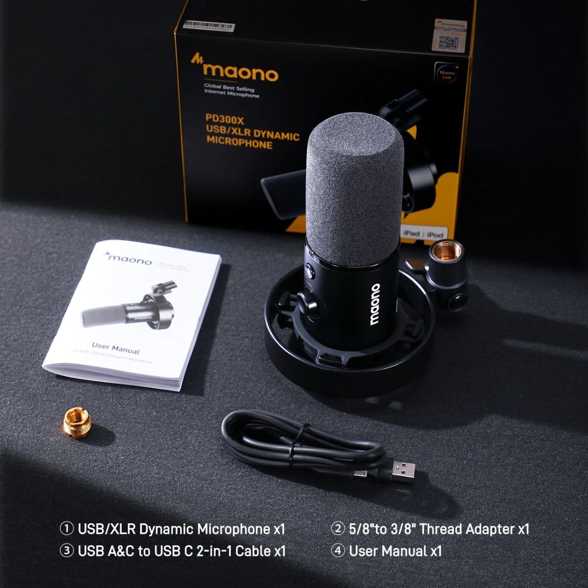  MAONO PD300X USB/XLR Dynamic Microphone